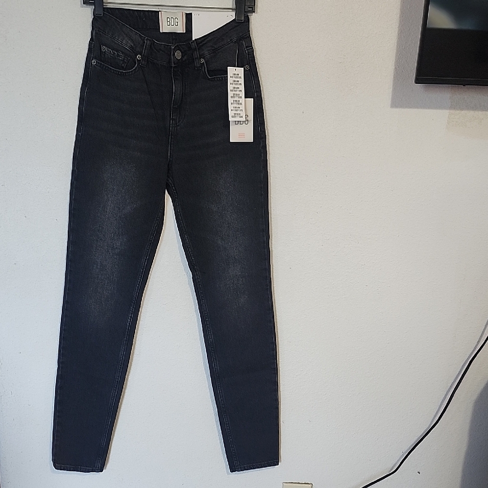BDG Dark Washed Black High-Rise Skinny Jeans